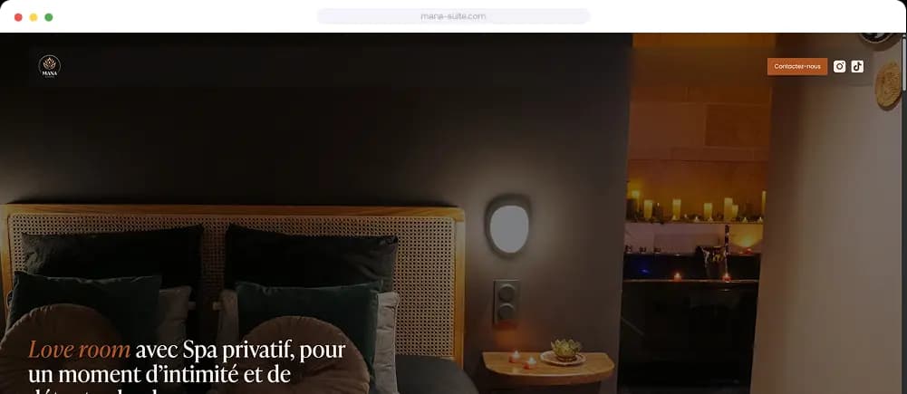 Aperçu de la landing page Mana Suite